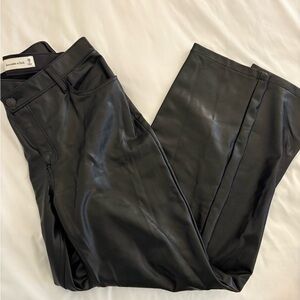 Abercrombie & Fitch Black Leather Pants